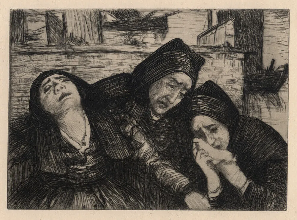 Gravura Cottet - Douleur