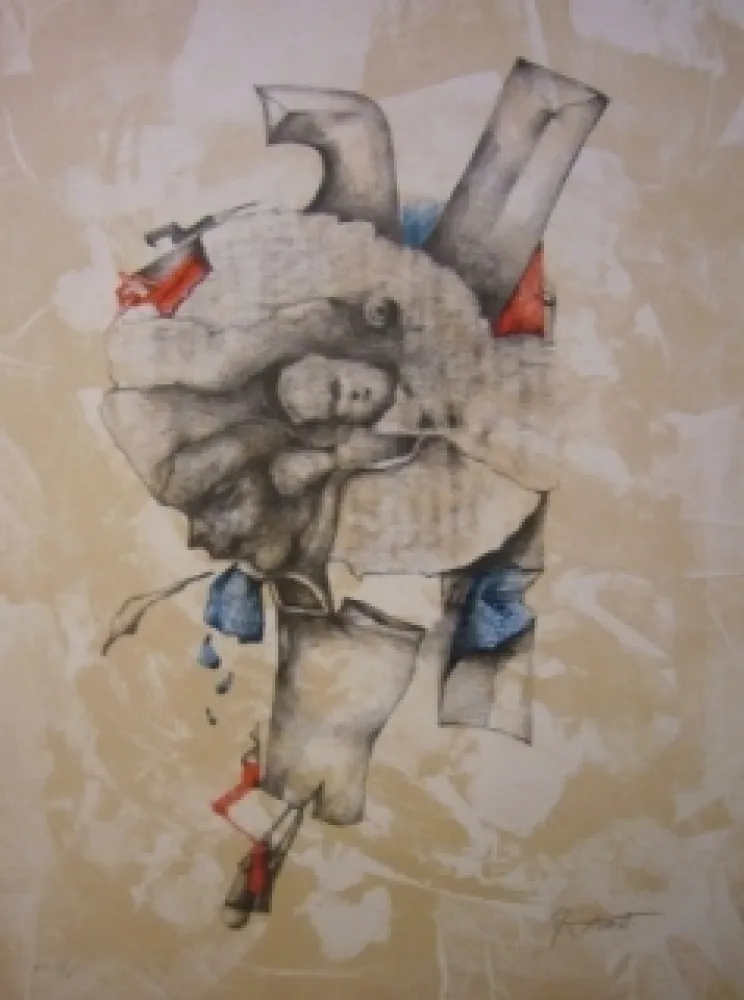 Litografia Cuixart - Sans titre