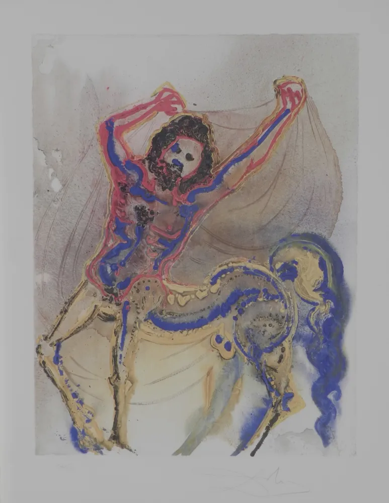 Litografia Dali - Dalinean Horses The Centaur of Crete