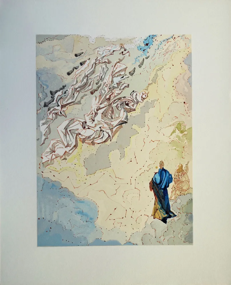 Xilogravura Dali - Divine Comédie, Paradis 20, Le sixième ciel de Jupiter