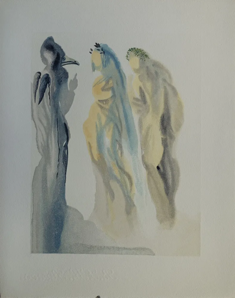 Xilogravura Dali - Divine Comédie, Paradis 9, Le ciel de Vénus