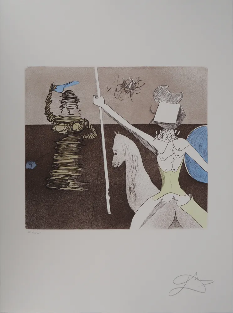 Gravura Dali - Don Quichotte, En Route pour la Bataille