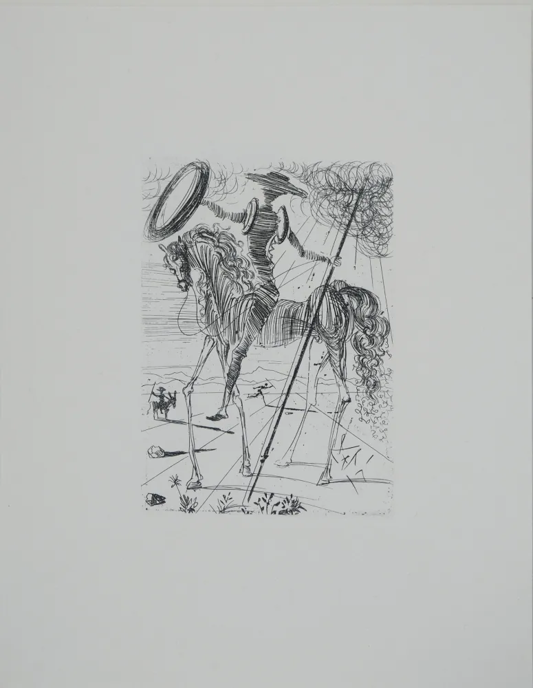 Gravura Dali - Don Quichotte et Sancho Panza