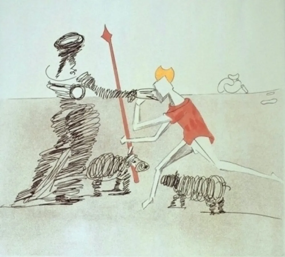 Gravura Dali - Don Quijote - Pastorale