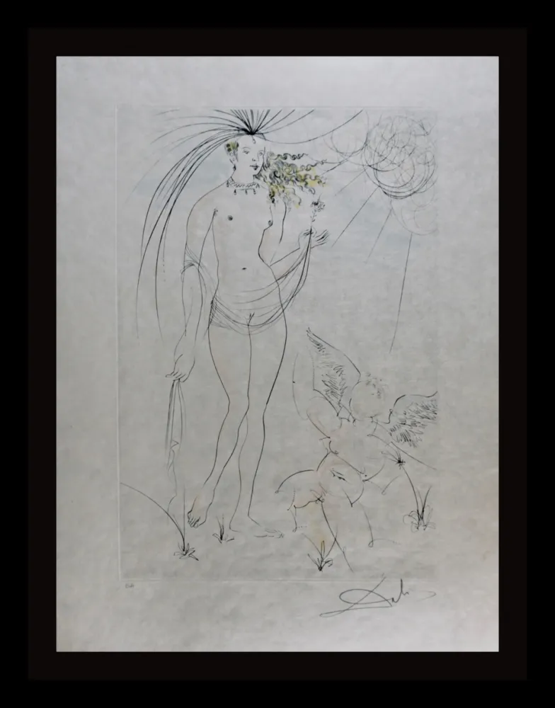 Gravura Dali - Hommage a Albrecht Durer Venus & Cupid