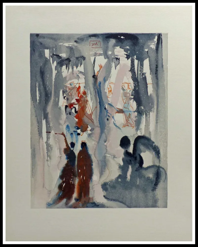 Xilogravura Dali - LA DIVINE COMEDIE - Ainsi fut créée la Terre