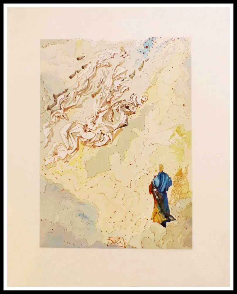 Xilogravura Dali - LA DIVINE COMEDIE - Le 6ème ciel de Jupiter