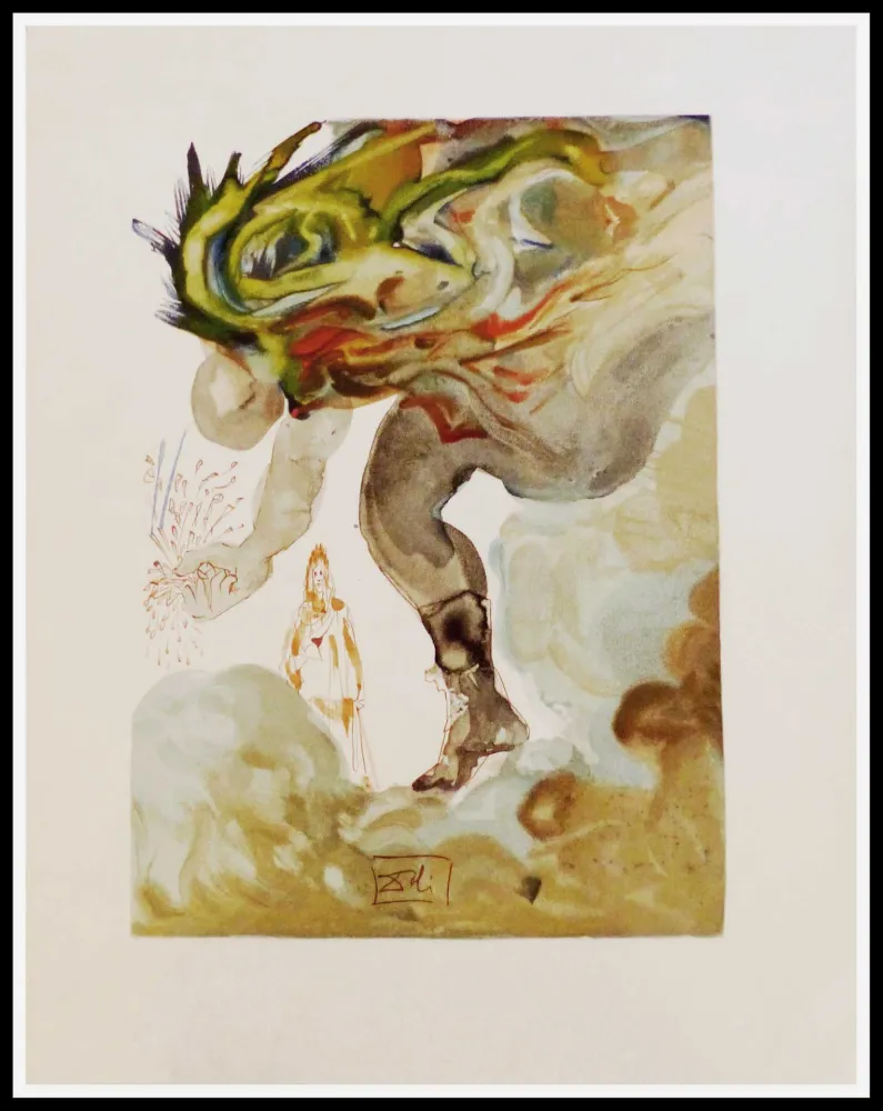 Xilogravura Dali - LA DIVINE COMEDIE - Les Géants