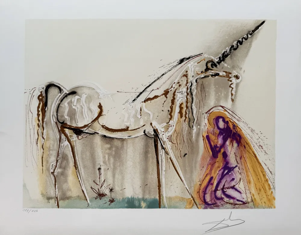 Litografia Dali - La licorne