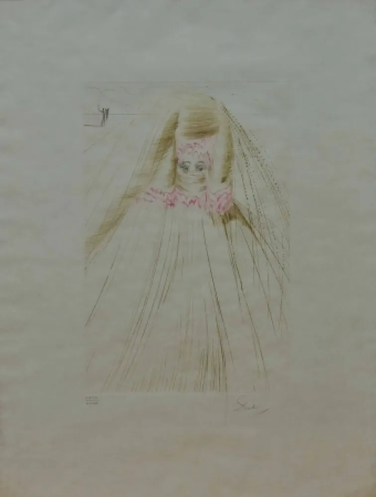 Água-Forte Dali - La regina con la tunica di seta