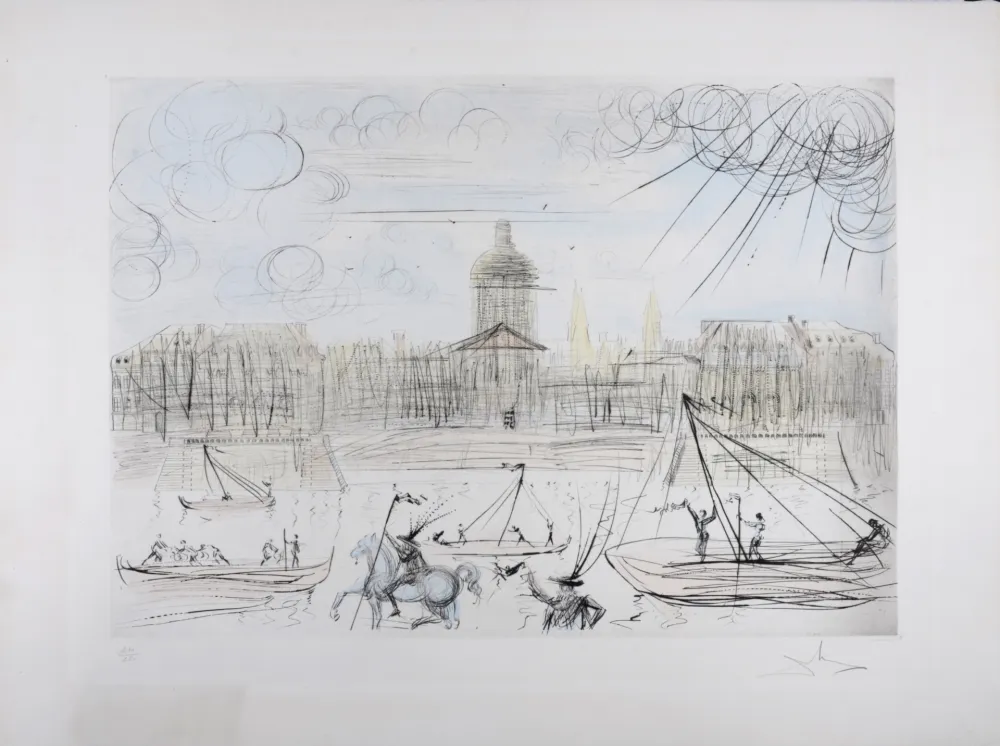 Gravura Dali - L'Académie de Paris, 1971 - Hand-signed