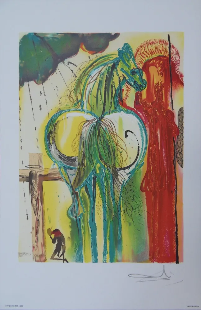 Litografia Dali - Les Chevaux, le Centurion