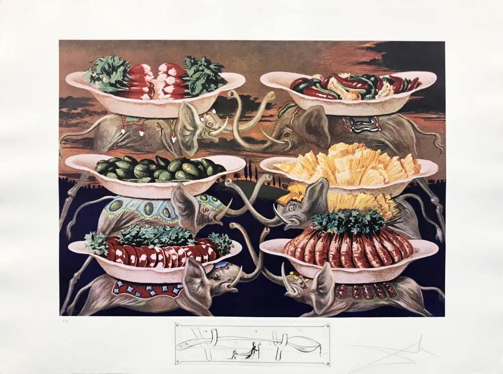 Litografia Dali - LES DELICES PETITS MARTYRS