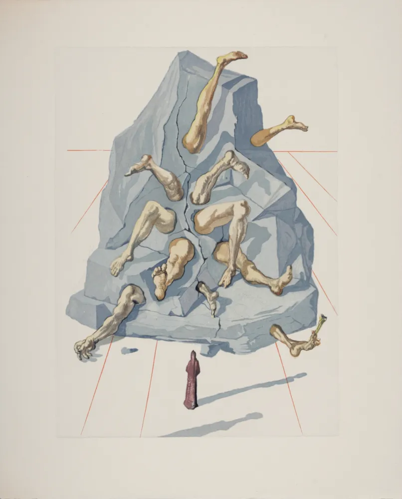 Xilogravura Dali - Les Simoniaques, 1963