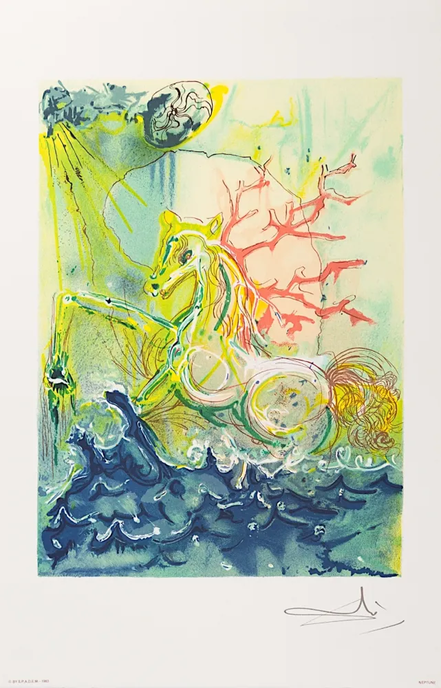 Litografia Dali - Neptune