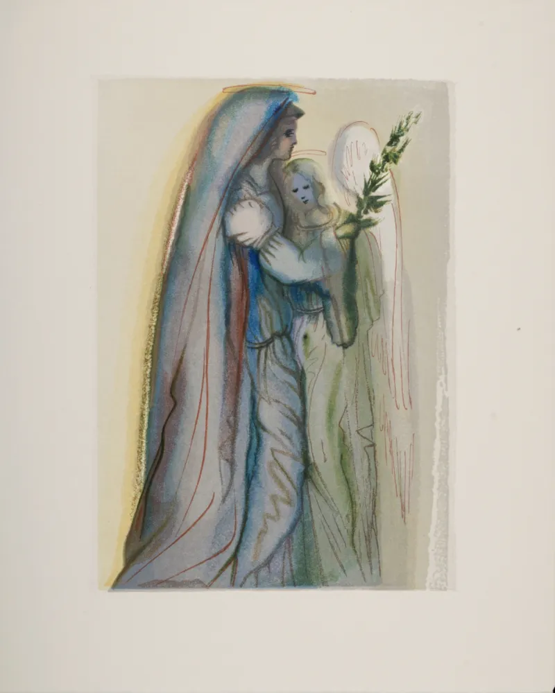 Xilogravura Dali - Préparation à la prière finale, 1963