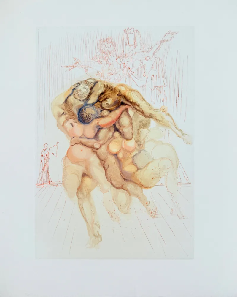 Xilogravura Dali - The Inferno, Canto 8 - The Angry Ones