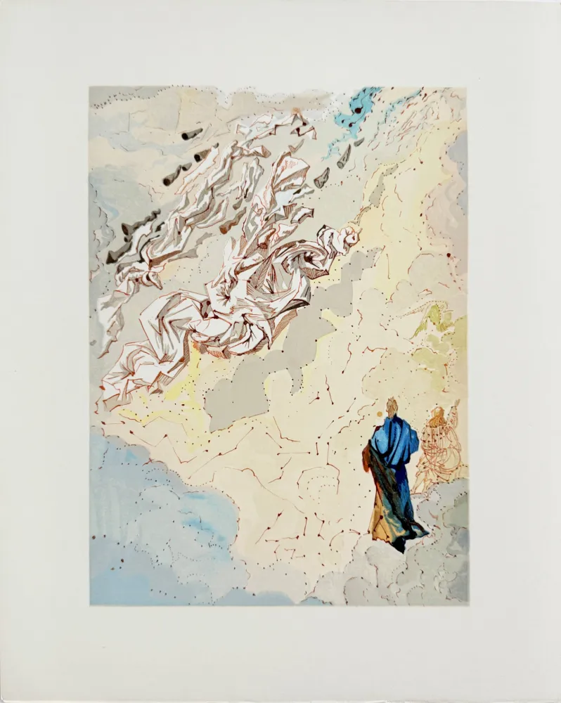 Xilogravura Dali - The Paradise, Canto 20 - The Sixth Sphere of Jupiter