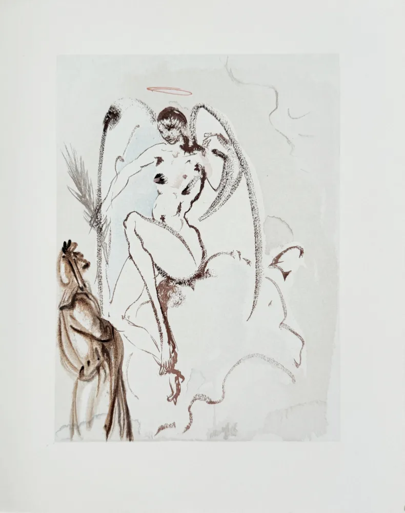 Xilogravura Dali - The Paradise, Canto 31 - The Archangel Gabriel
