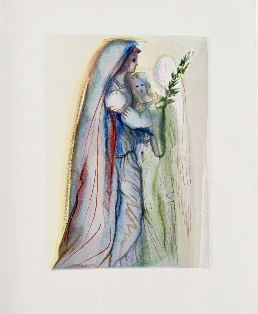 Xilogravura Dali - The Paradise, Canto 32 - Preparation for Final Prayer