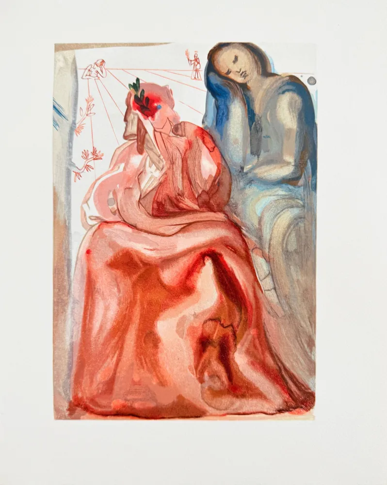 Xilogravura Dali - The Purgatory, Canto 31 - Dante's Confession