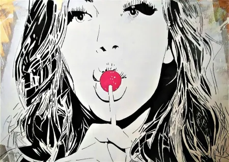 Serigrafia Darbon - GIRL WITH THE LOLLIPOP
