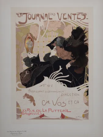 Litografia De Feure - Le Journal des Ventes, Les Maitres de L’Affiche, 1899