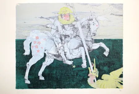 Litografia De Rosa - Combattente