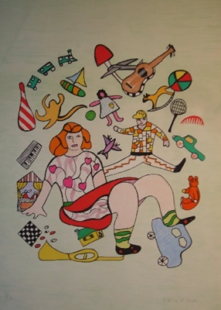 Litografia De Saint Phalle - Les jouets