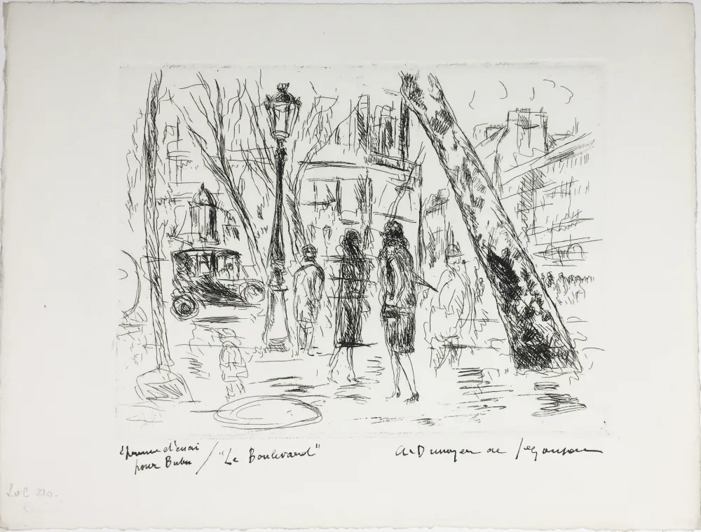 Água-Forte De Segonzac - LE BOULEVARD. Pour 