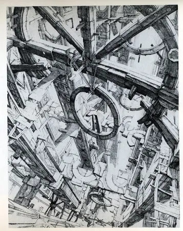 Gravura Desmazières - Les Roues