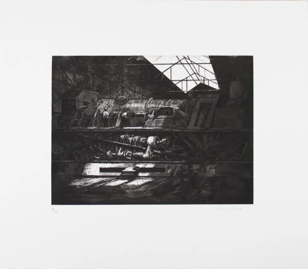 Água-Forte Deyrail - Locomotive