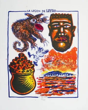 Litografia Di Rosa - La leçon de litho