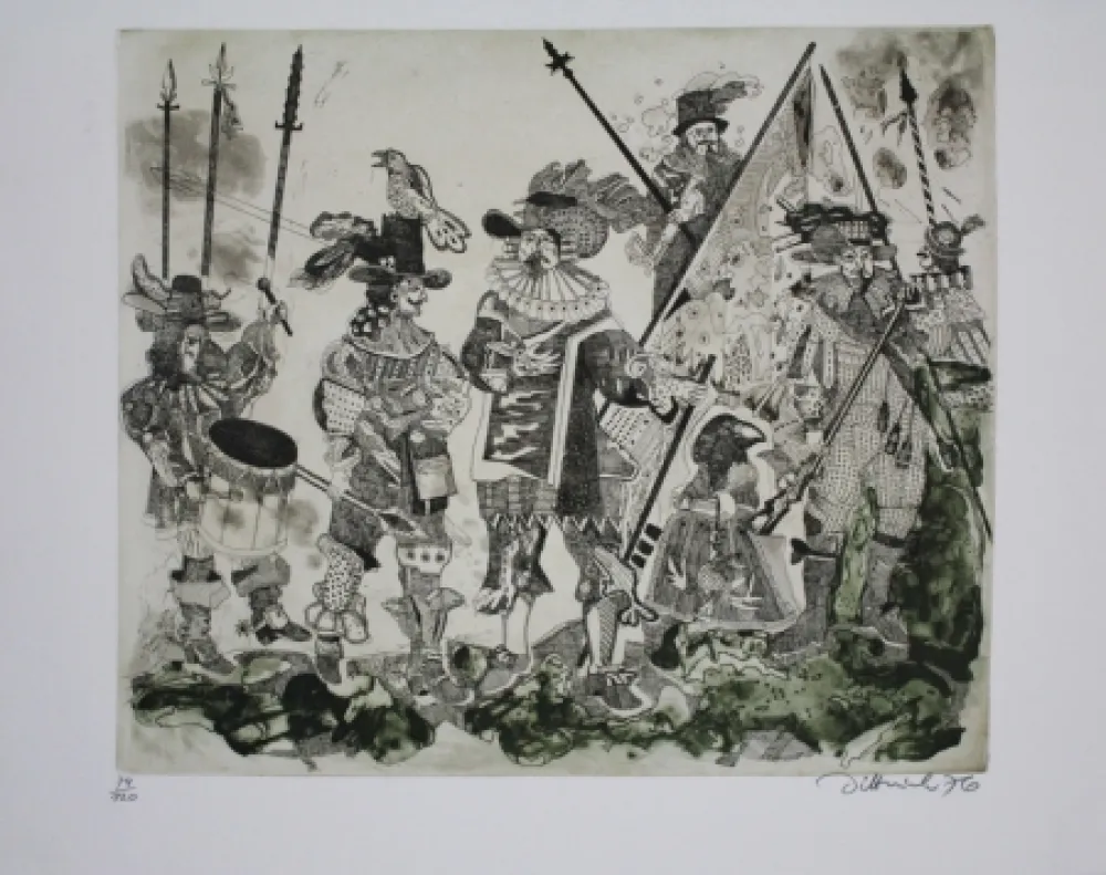 Água-Forte E Água-Tinta Dittrich - Schlacht