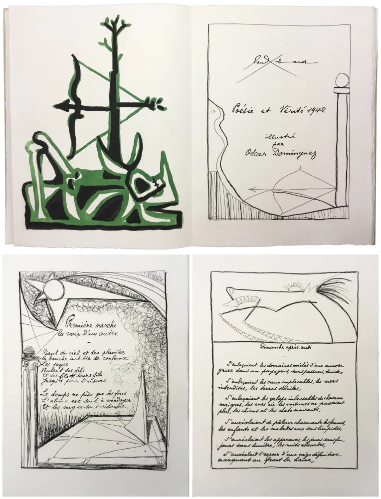 Livro Ilustrado Dominguez - Paul Éluard : POÉSIE ET VÉRITÉ 1942. 31 gravures originales (1947)