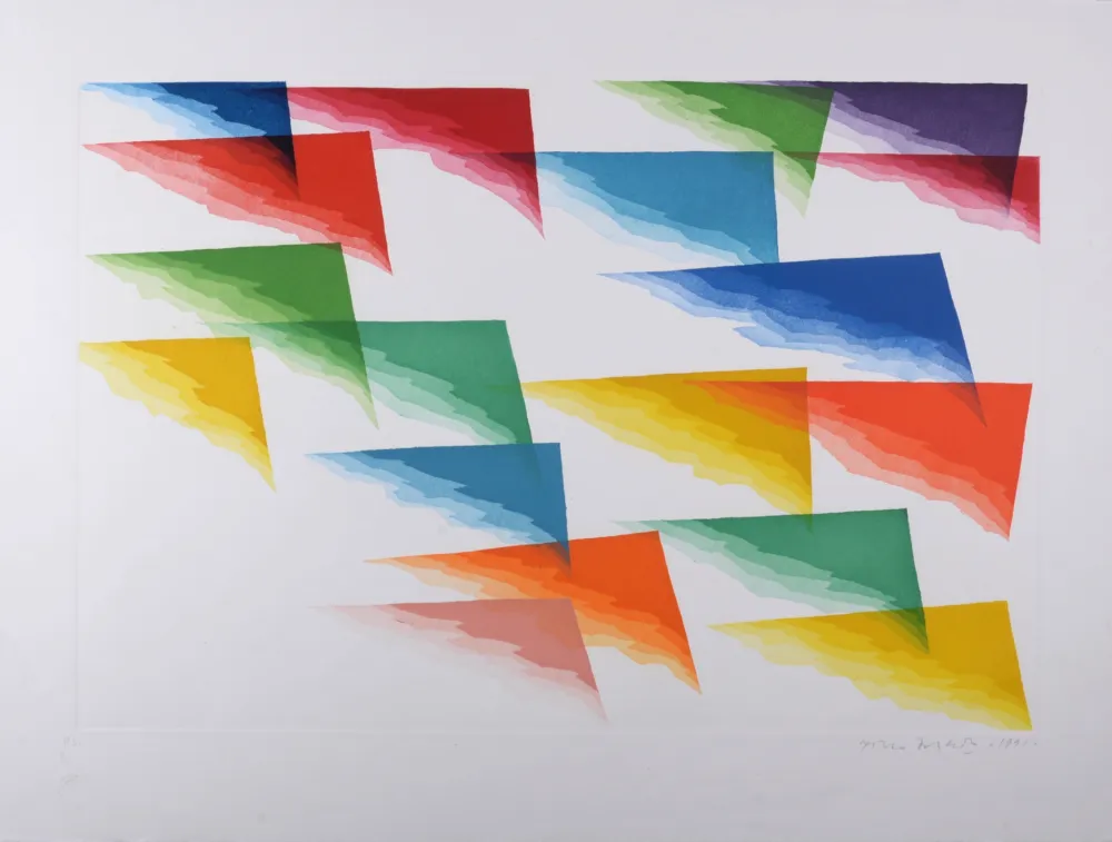 Gravura Dorazio - Germania - Europa Unita, 1991 - Hand-signed