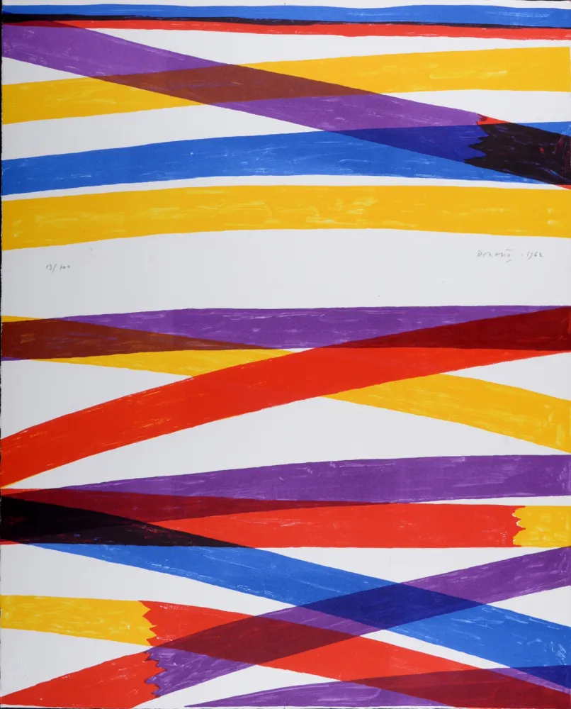 Litografia Dorazio - Senza Titolo - Hand-signed