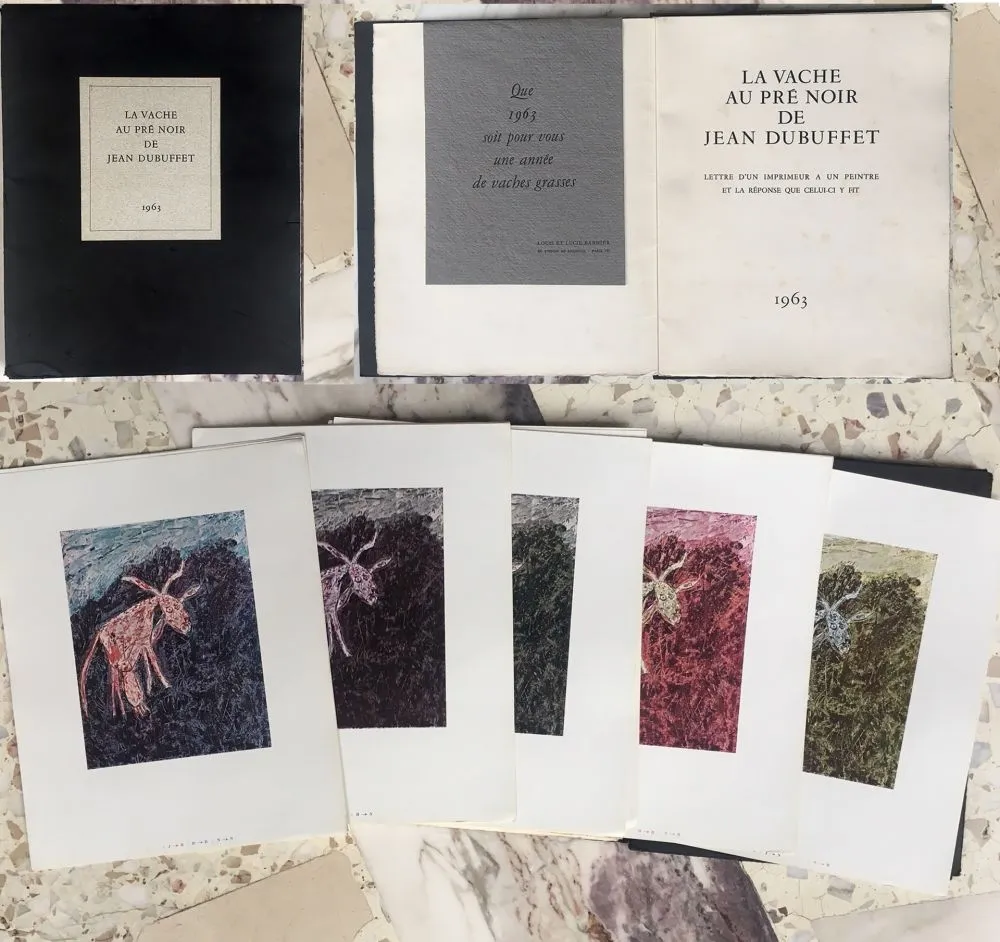 Livro Ilustrado Dubuffet - LA VACHE AU PRÉ NOIR DE JEAN DUBUFFET. 1963.