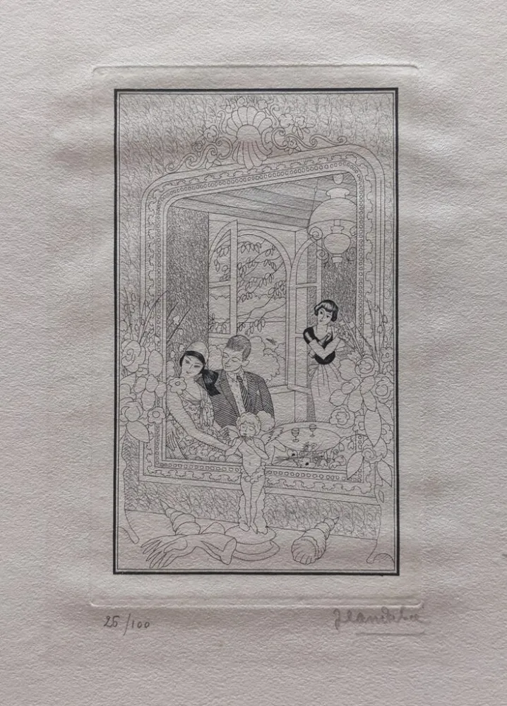 Gravura Dulac - Les Fiancés