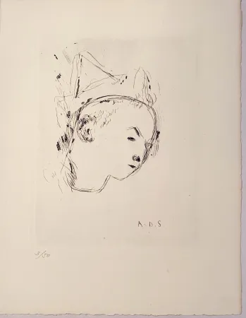 Gravura Dunoyer De Segonzac - Le petit clown