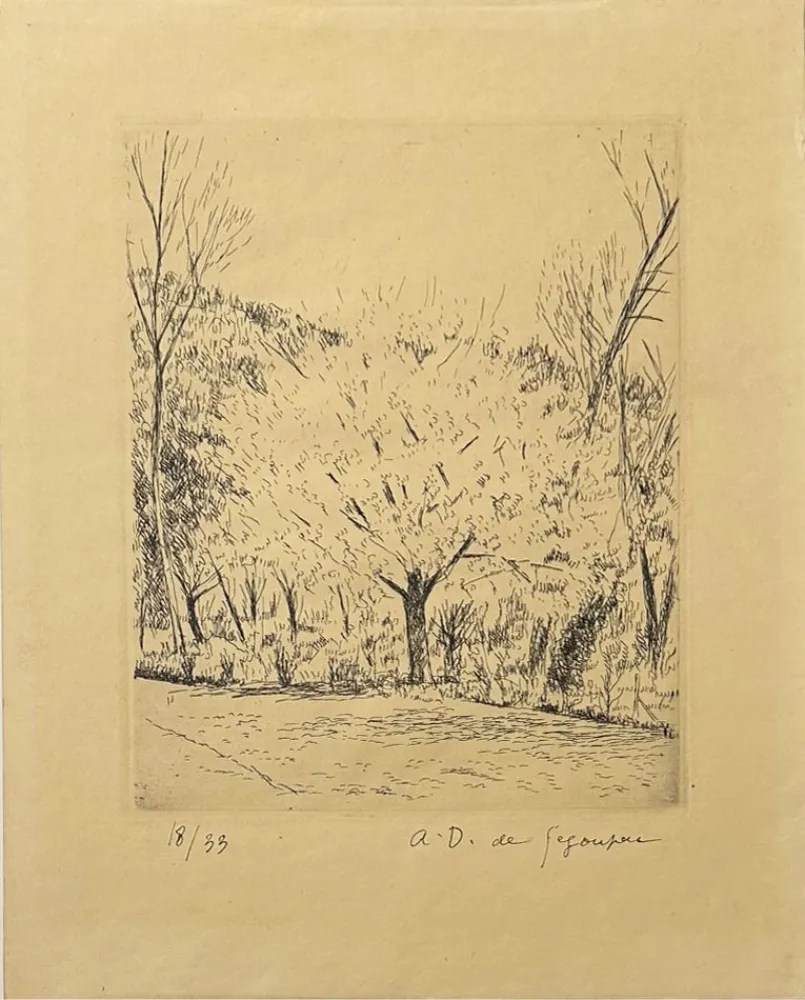 Gravura Dunoyer De Segonzac - Paysage