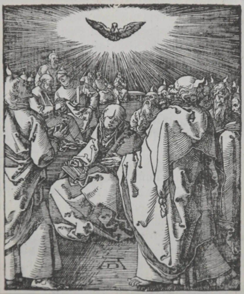 Xilogravura Durer - Pentecost (The Small Passion), 1612
