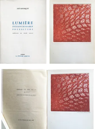 Água-Forte E Água-Tinta Ernst - Joë Bousquet : LUMIERE INFRANCHISSABLE POURRITURE (1964).