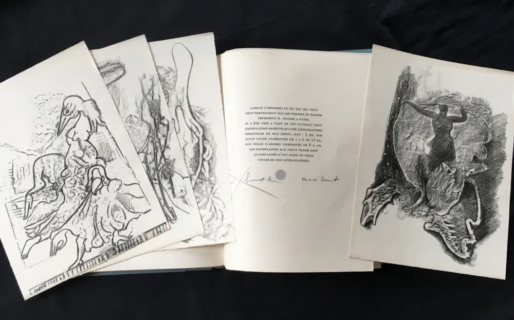 Livro Ilustrado Ernst - Paul Éluard : CHANSON COMPLÈTE. Avec 4 Lithographies de Max Ernst (1939)