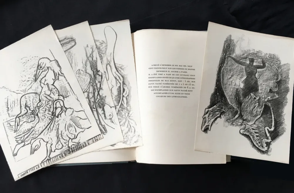 Livro Ilustrado Ernst - Paul Éluard. CHANSON COMPLÈTE. Avec 4 Lithographies de Max Ernst (1939)