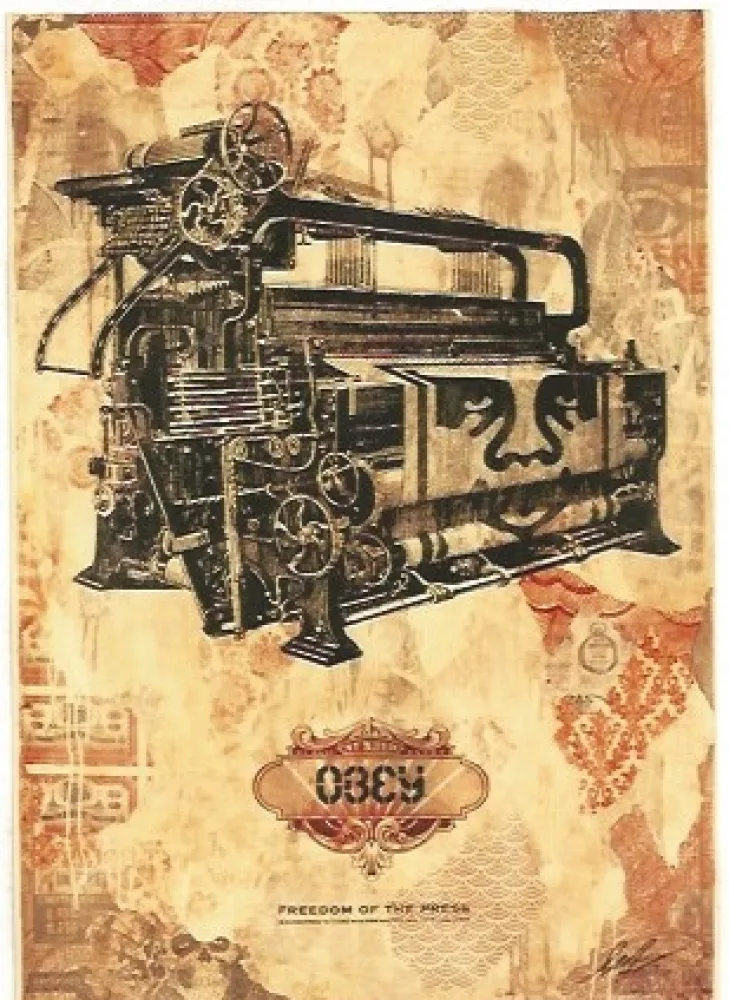 Gravura Fairey - Freedom of the press