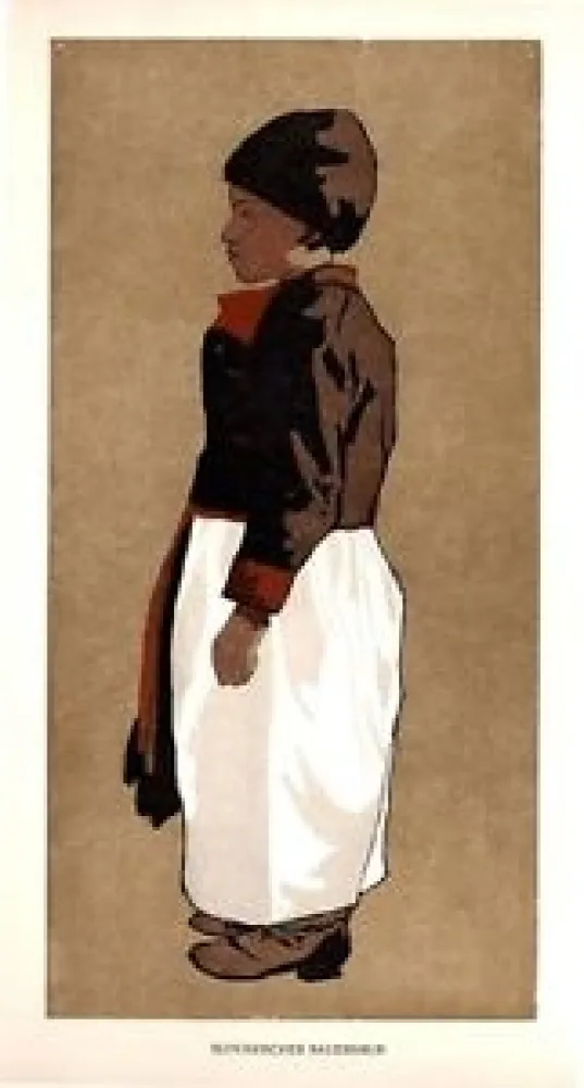 Xilogravura Fanto - Slovakischer Bauernbub / Slovak Farmboy