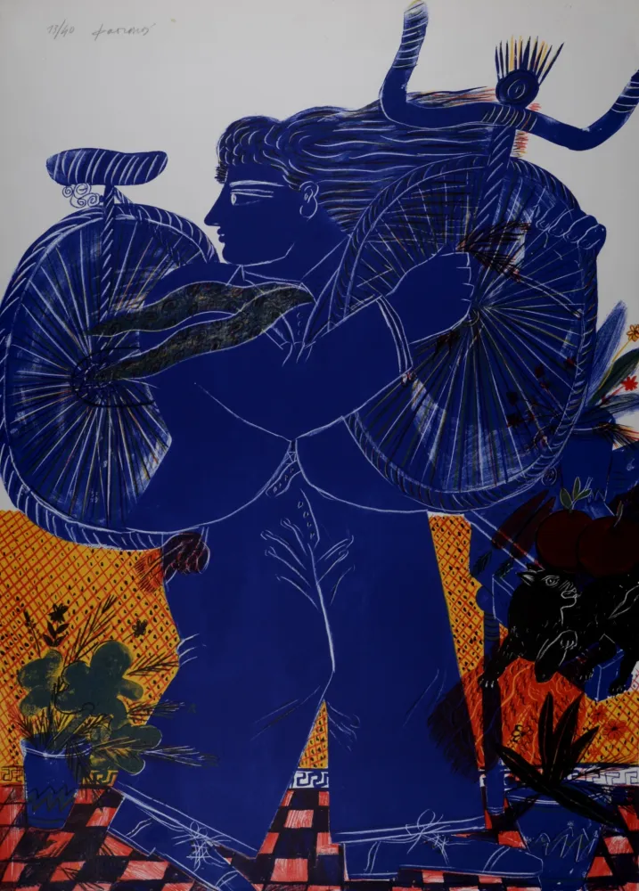 Litografia Fassianos - Le Chat surpris