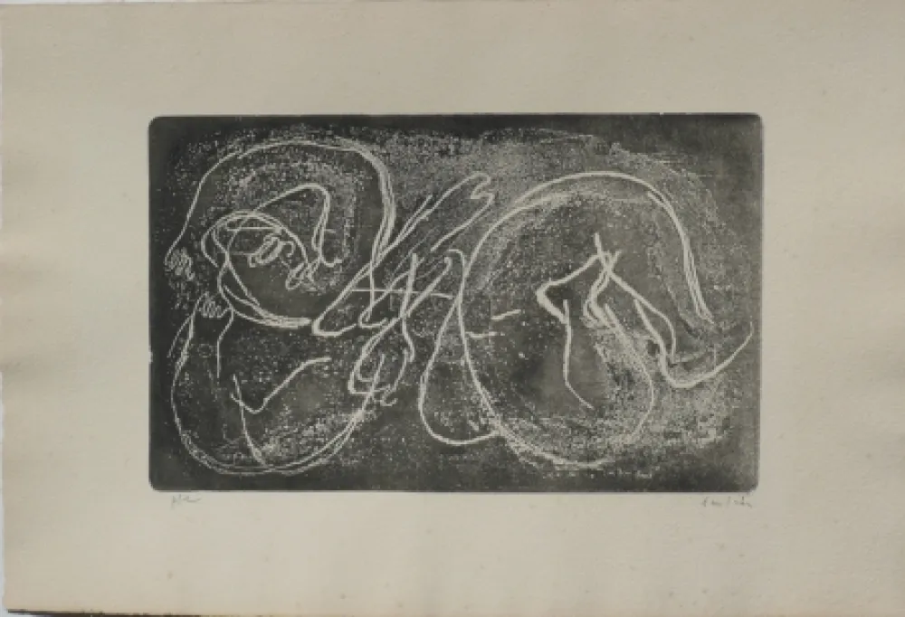 Água-Forte E Água-Tinta Fautrier - Femme étendue I