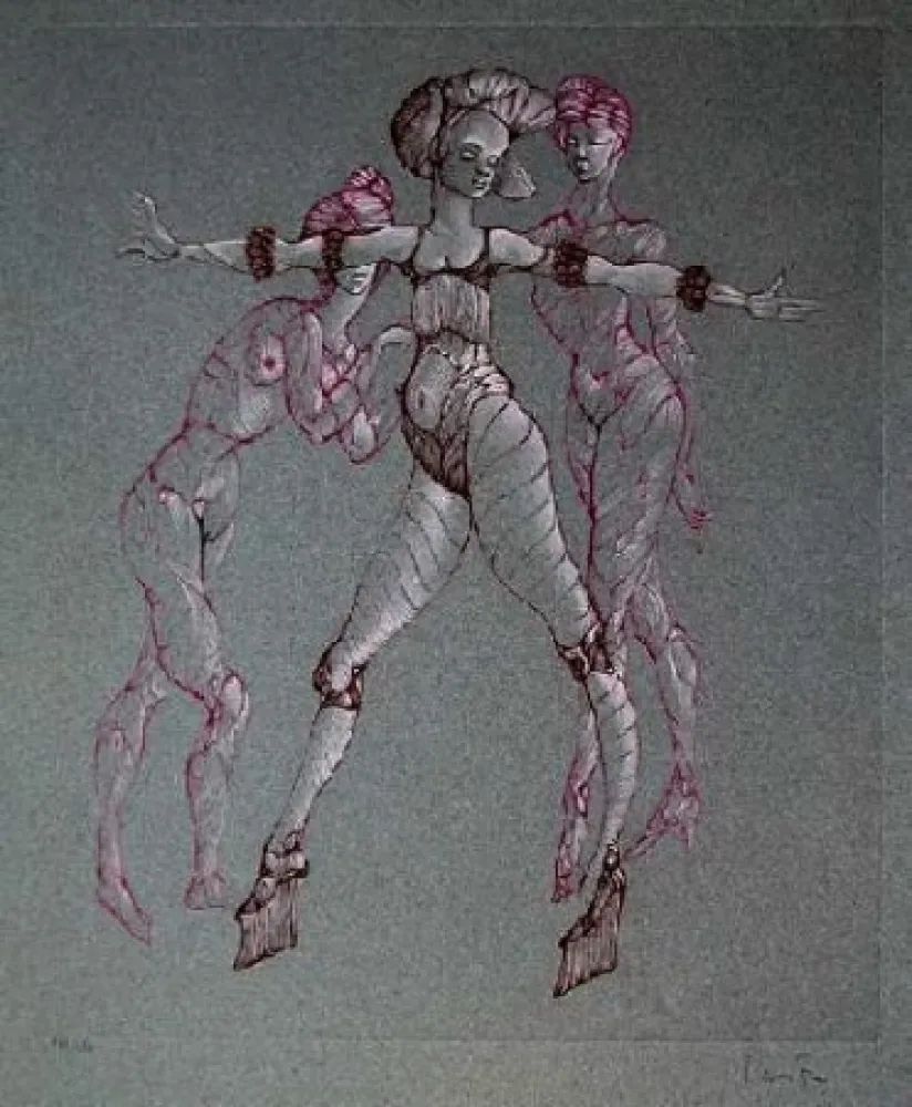 Gravura Fini - Scène de danse